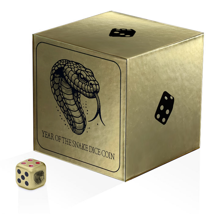 2025 Fiji Snake Dice Gold Gilded 1 oz Silver Coin – CoinsTV