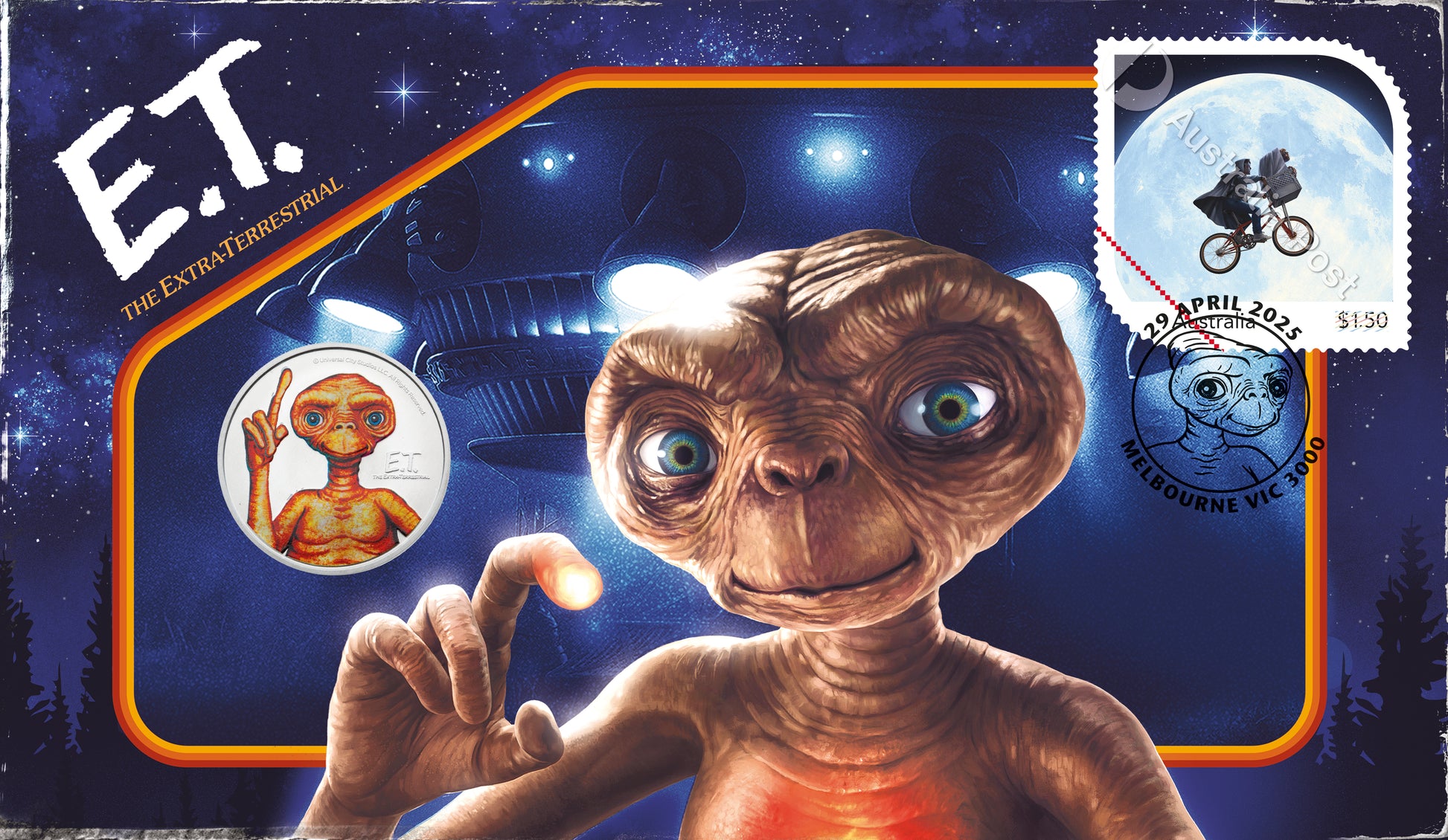 2025 Niue E.T. 10g CN Coin & Stamp Set - CoinsTV