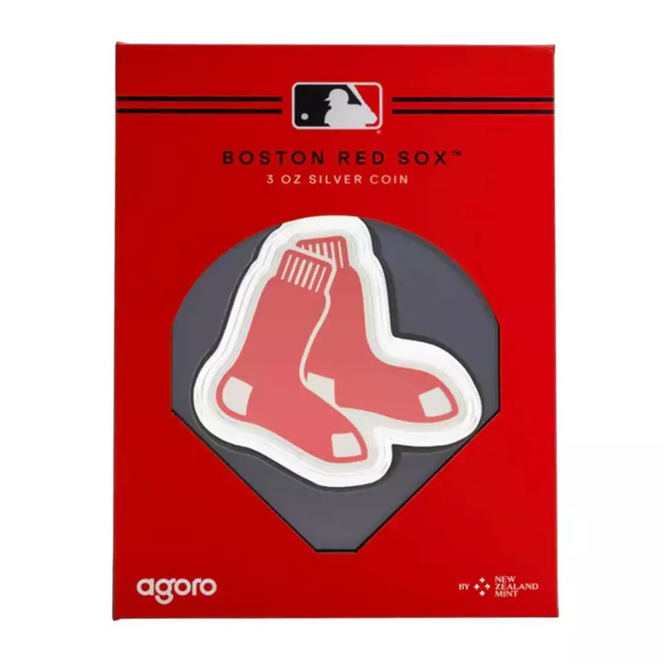 2025 MLB - Boston Red Sox Team Logo 3oz Silver - CoinsTV