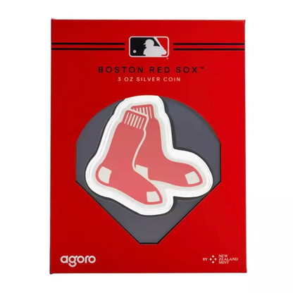2025 MLB - Boston Red Sox Team Logo 3oz Silver - CoinsTV