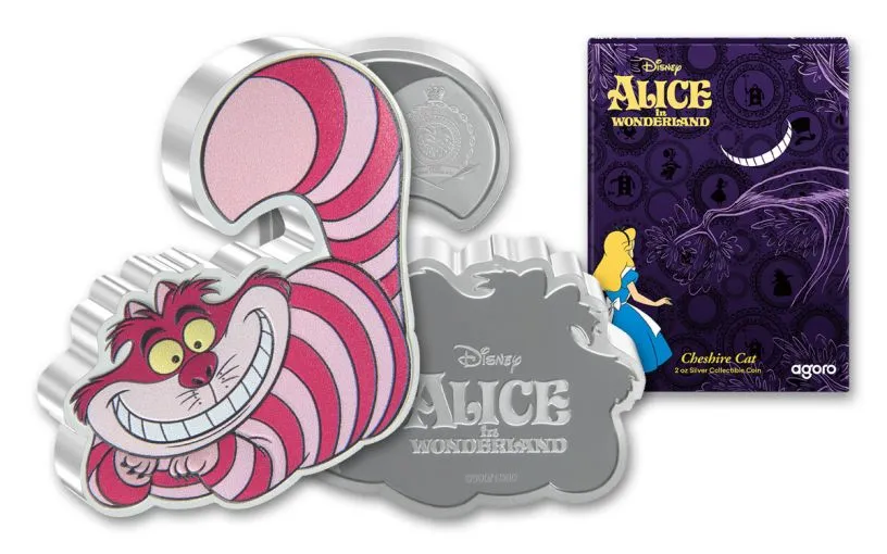 2025 Disney - Alice in Wonderland - Cheshire Cat 2oz Silver Coin - CoinsTV