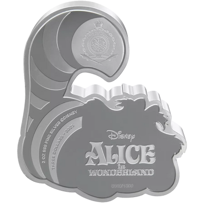 2025 Disney - Alice in Wonderland - Cheshire Cat 2oz Silver Coin - CoinsTV