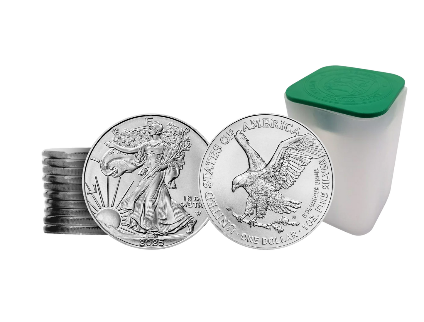 2025 Silver Eagle - 10 Pack - Brilliant Uncirculated - CoinsTV