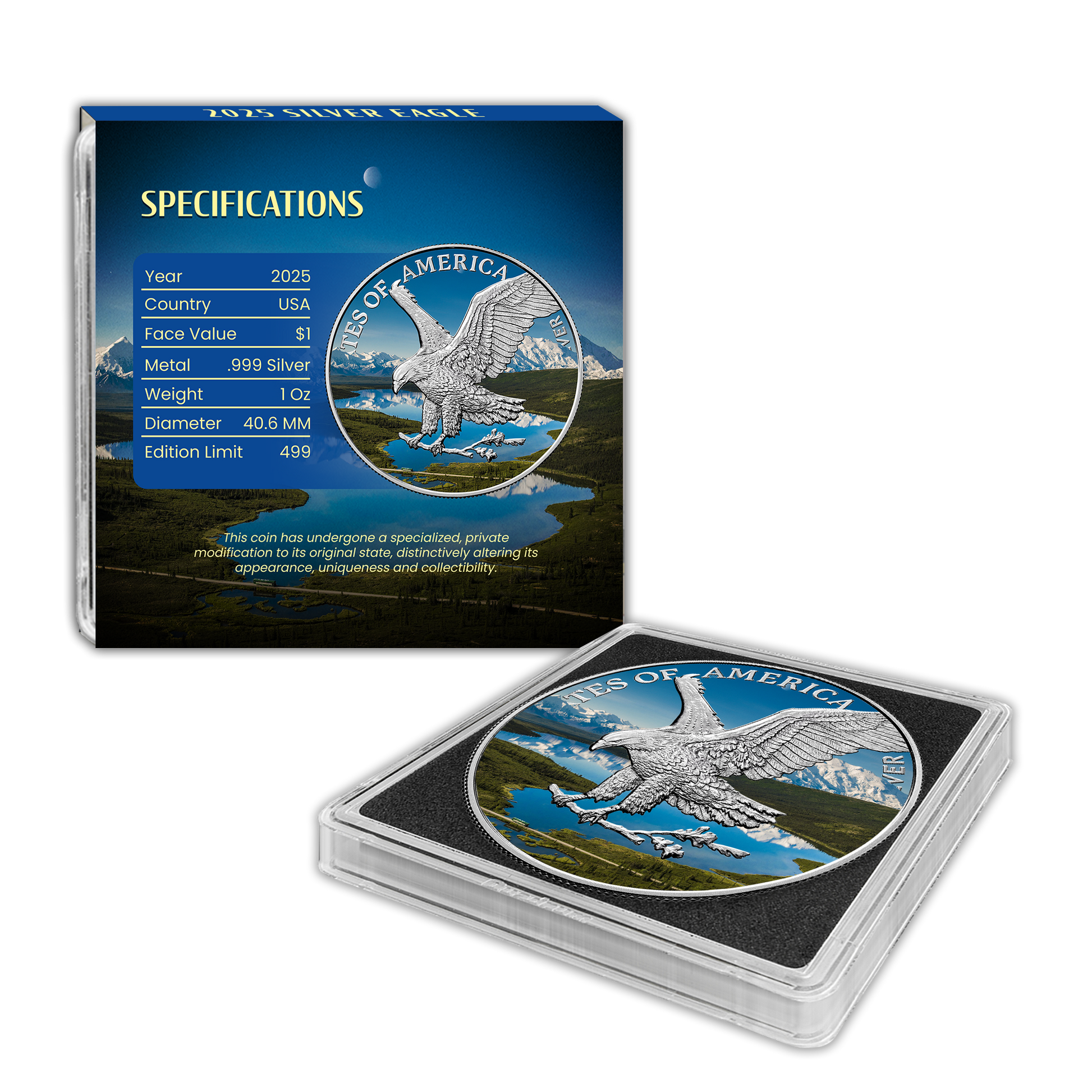 2025 Silver Eagle - Denali National Park and Preserve - National Parks Series - CoinsTV