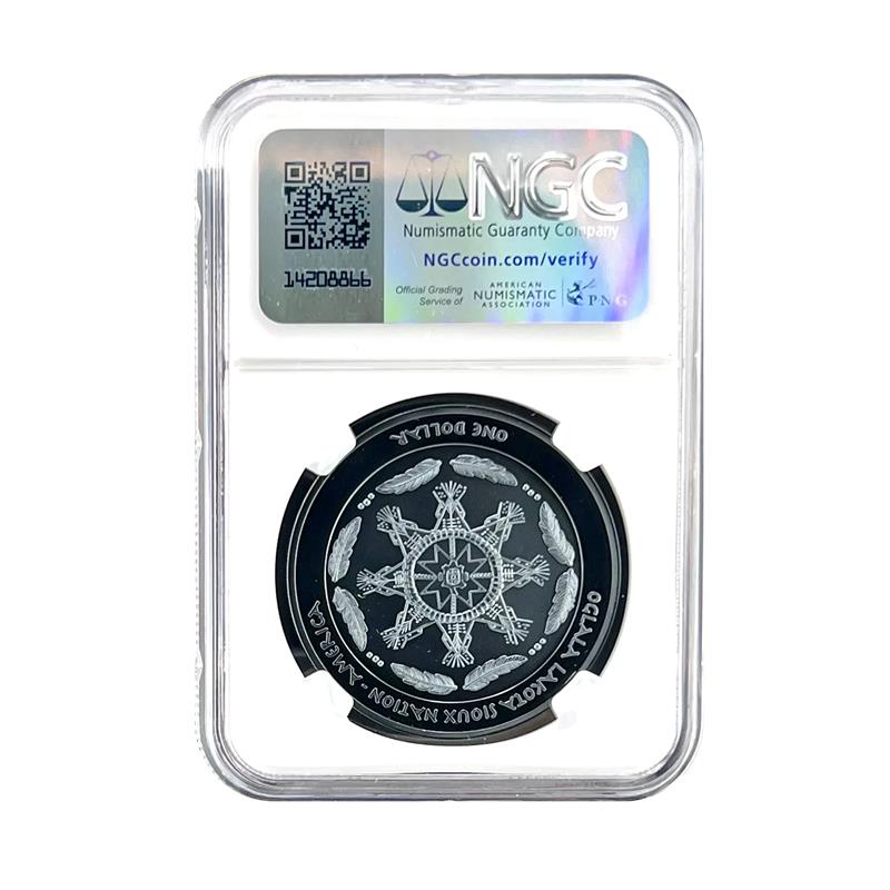 2025 Sioux Nation Thunderbird Black Proof 1 oz Silver Coin - NGC PF 70 UCAM - CoinsTV