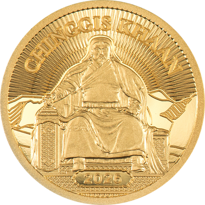 2026 Mongolia Chinggis Khaan 1/2 Gram Gold Proof Coin