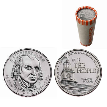 2026-D U.S. Constitution Quarter Roll BU 1776 - 2026 Dual Date - America 250