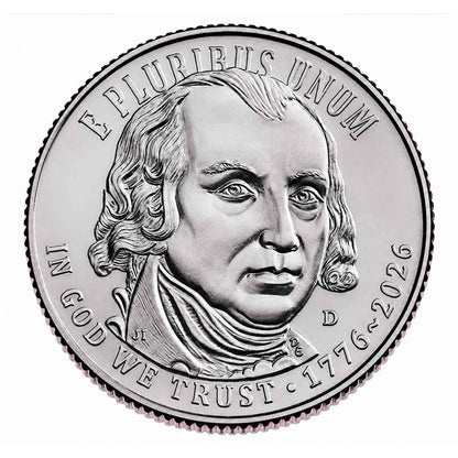 2026-D U.S. Constitution Quarter Roll BU 1776 - 2026 Dual Date - America 250