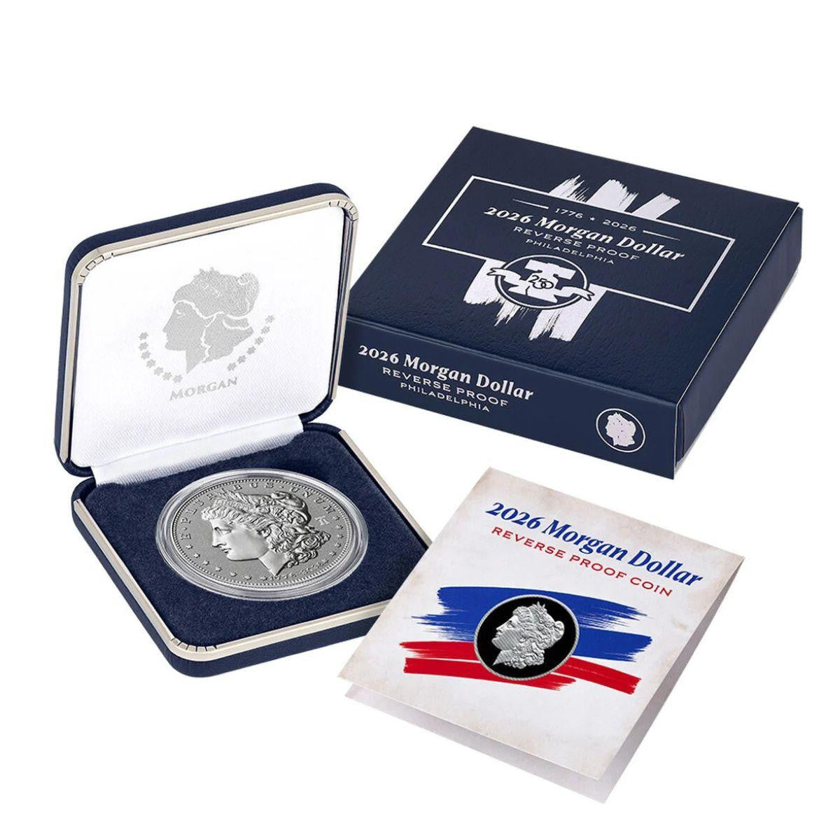 2026 Morgan Silver Dollar Reverse Proof Liberty Bell Privy Mark in OGP with Box & COA