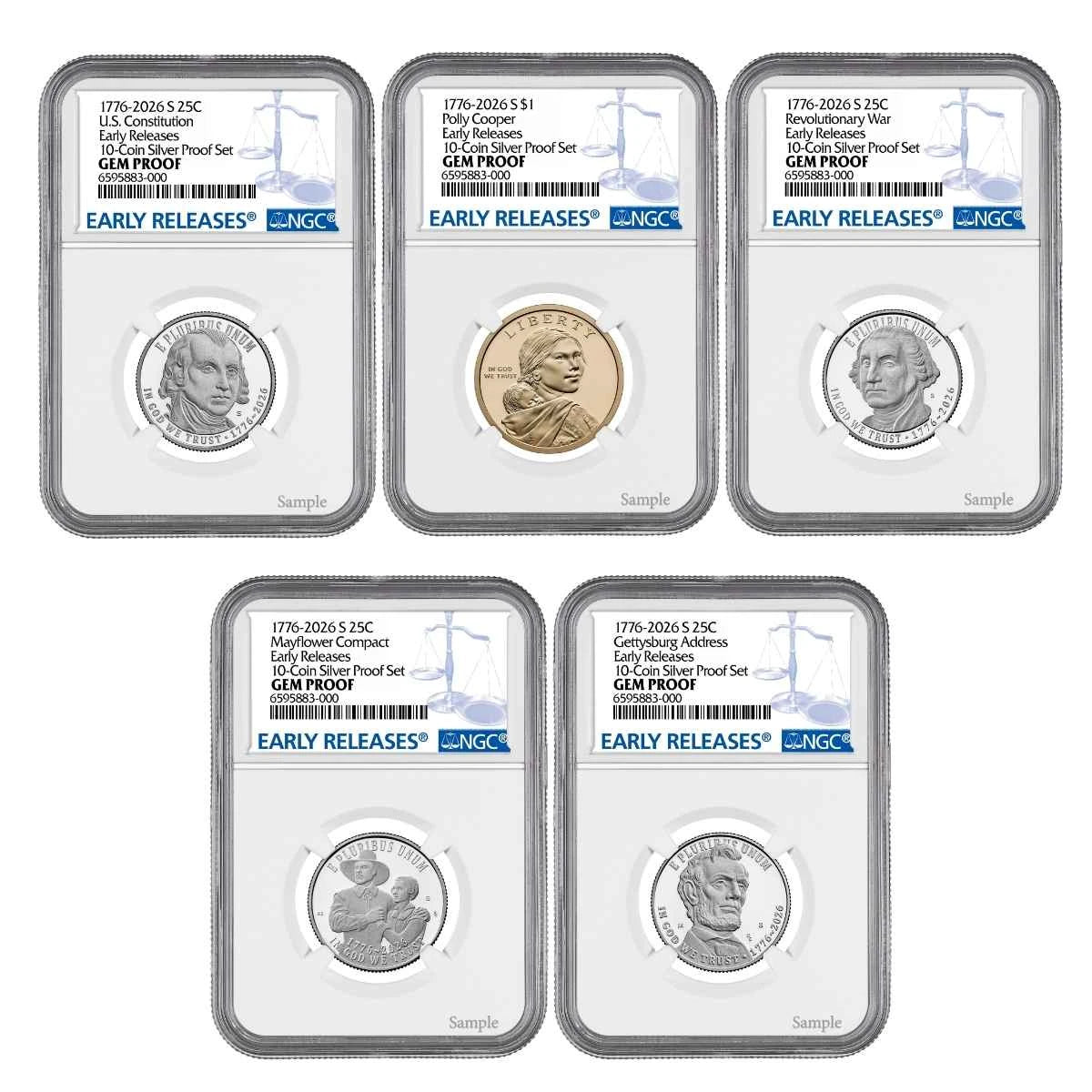 2026 Semiquincentennial Silver Proof Set - NGC GEM Proof Early Releases