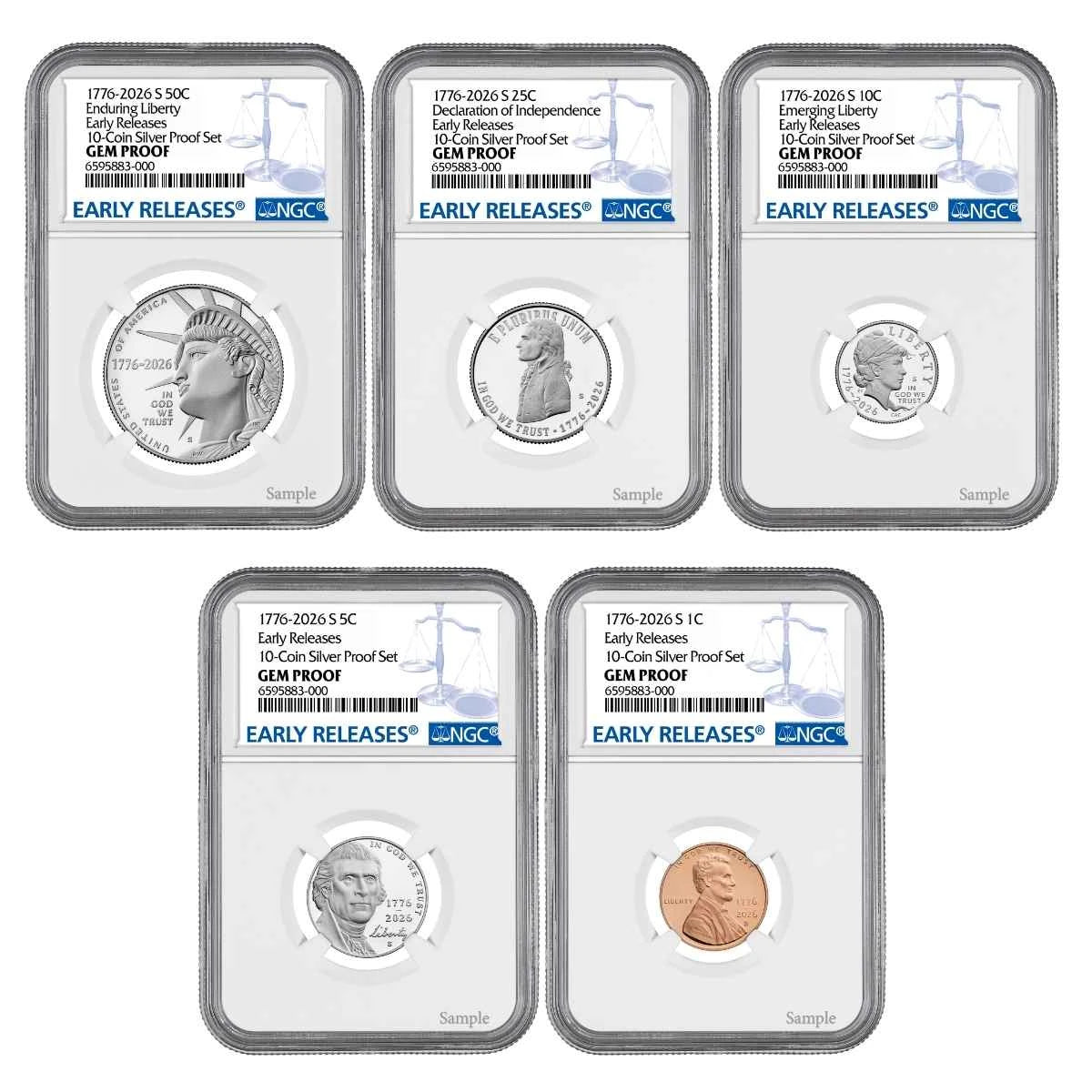 2026 Semiquincentennial Silver Proof Set - NGC GEM Proof Early Releases