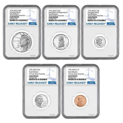 2026 Semiquincentennial Silver Proof Set - NGC GEM Proof Early Releases