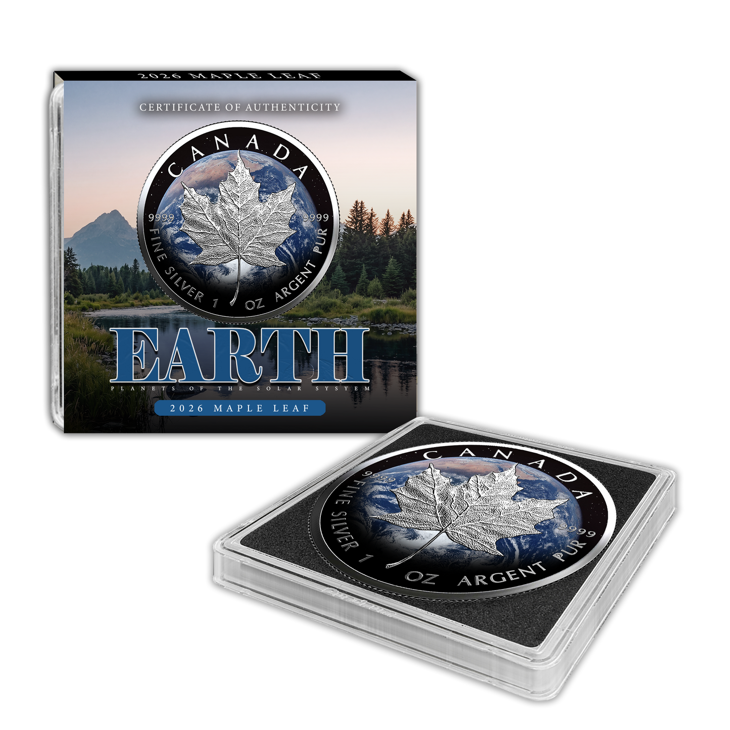 2026 Earth Maple Leaf - Planets of the Solar System Series - CoinsTV