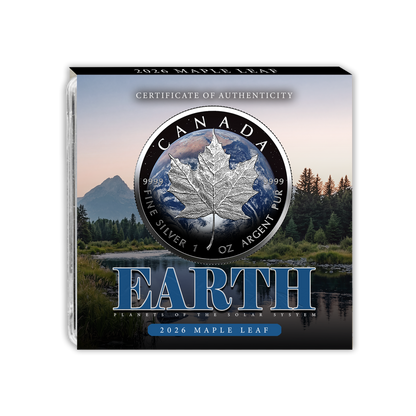 2026 Earth Maple Leaf - Planets of the Solar System Series - CoinsTV