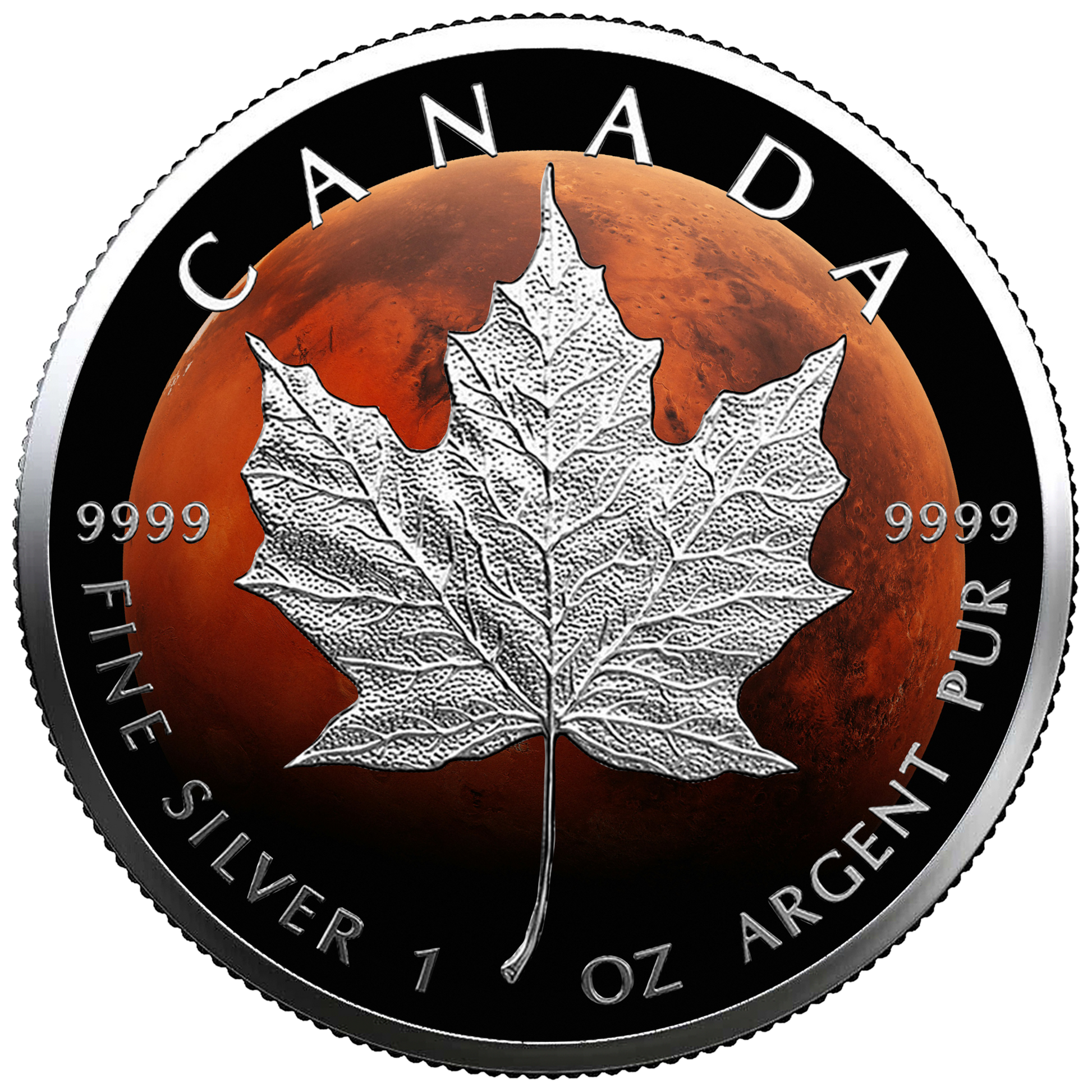 2026 Mars Maple Leaf - Planets of the Solar System Series - CoinsTV
