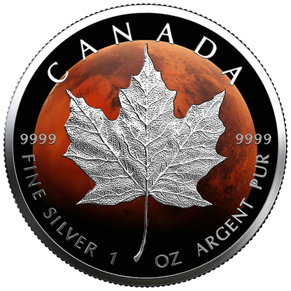 2026 Mars Maple Leaf - Planets of the Solar System Series - CoinsTV
