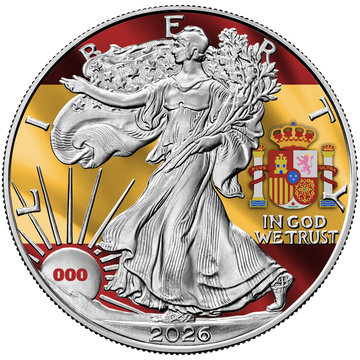 2026 Flags of the World Silver Eagle - Spain - First Edition - CoinsTV