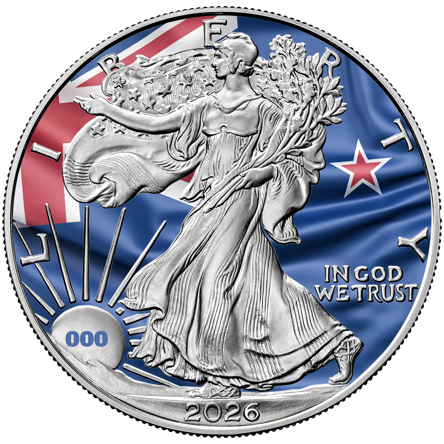 2026 Flags of the World Silver Eagle - New Zealand - First Edition