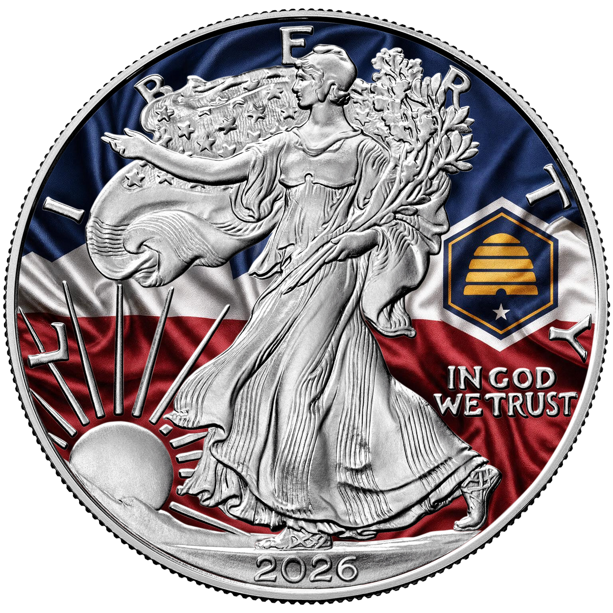 2026 Silver Eagle State Flags - Utah Limited Edition