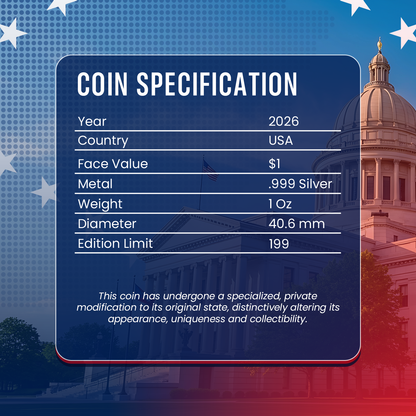 2026 State Flags Silver Eagle - Arkansas Limited Edition