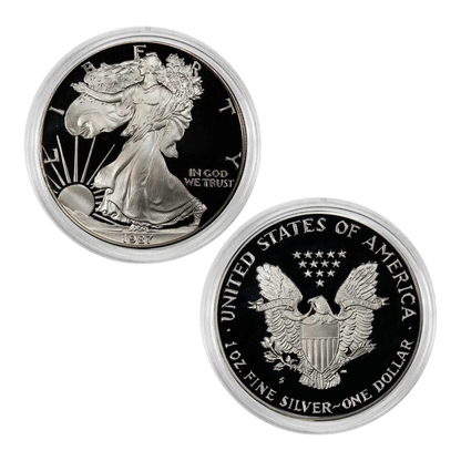 1987-S Silver Eagle Proof Box OGP & COA