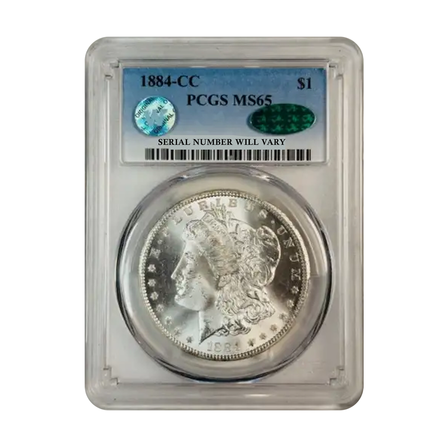 1884-CC Morgan Silver Dollar Carson City - PCGS MS65 CAC Sight White - CoinsTV