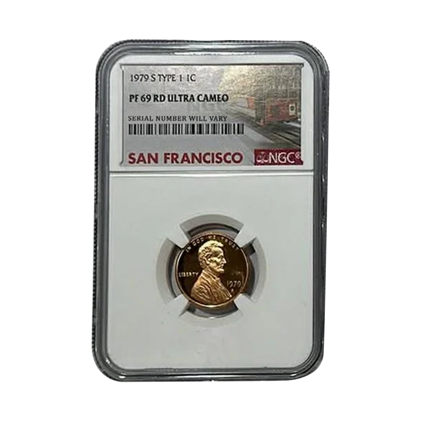 1979-S Lincoln Cent Type 1 & Type 2 Set - San Francisco Label - NGC PF69 RD UCAM