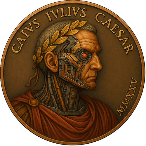 2025 Italy Future in the Past Gaius Iulius Caesar Roma Aeterna - 1 oz Copper Medal - CoinsTV