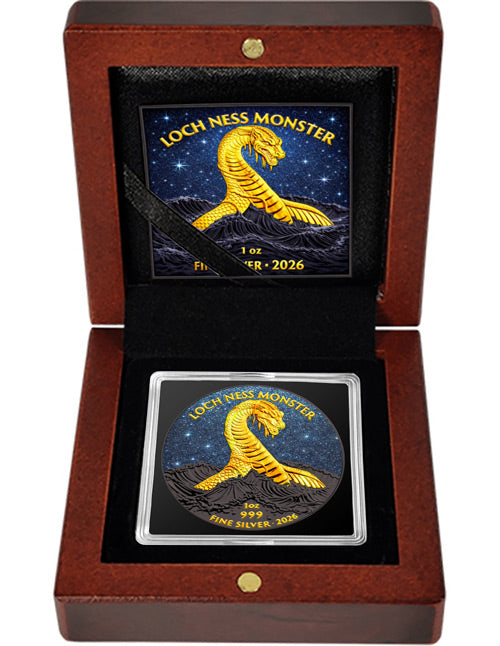 2026 Great Britain Loch Ness Monster Diamond Dust Edition 1 oz Silver Coin