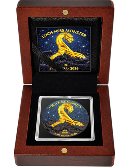 2026 Great Britain Loch Ness Monster Diamond Dust Edition 1 oz Silver Coin