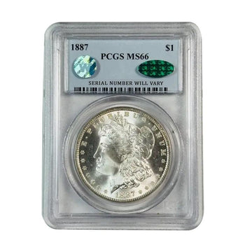 1887 Morgan Silver Dollar - PCGS MS66 CAC Sight White