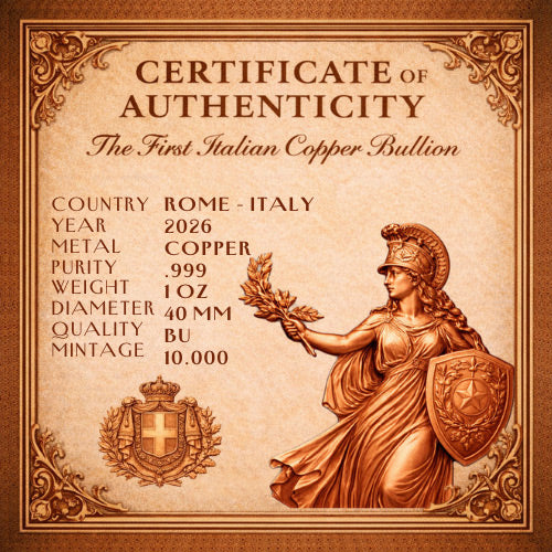 The First Italian 1 oz Copper Round
