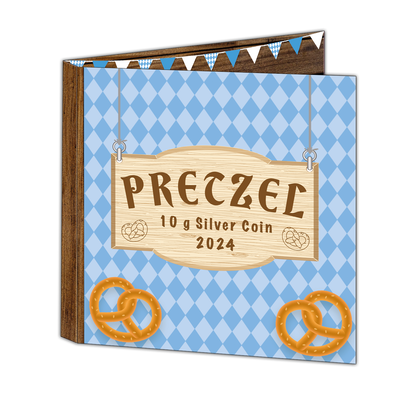 2024 Oktoberfest Pretzel Shaped 10 gram Silver Coin - CoinsTV