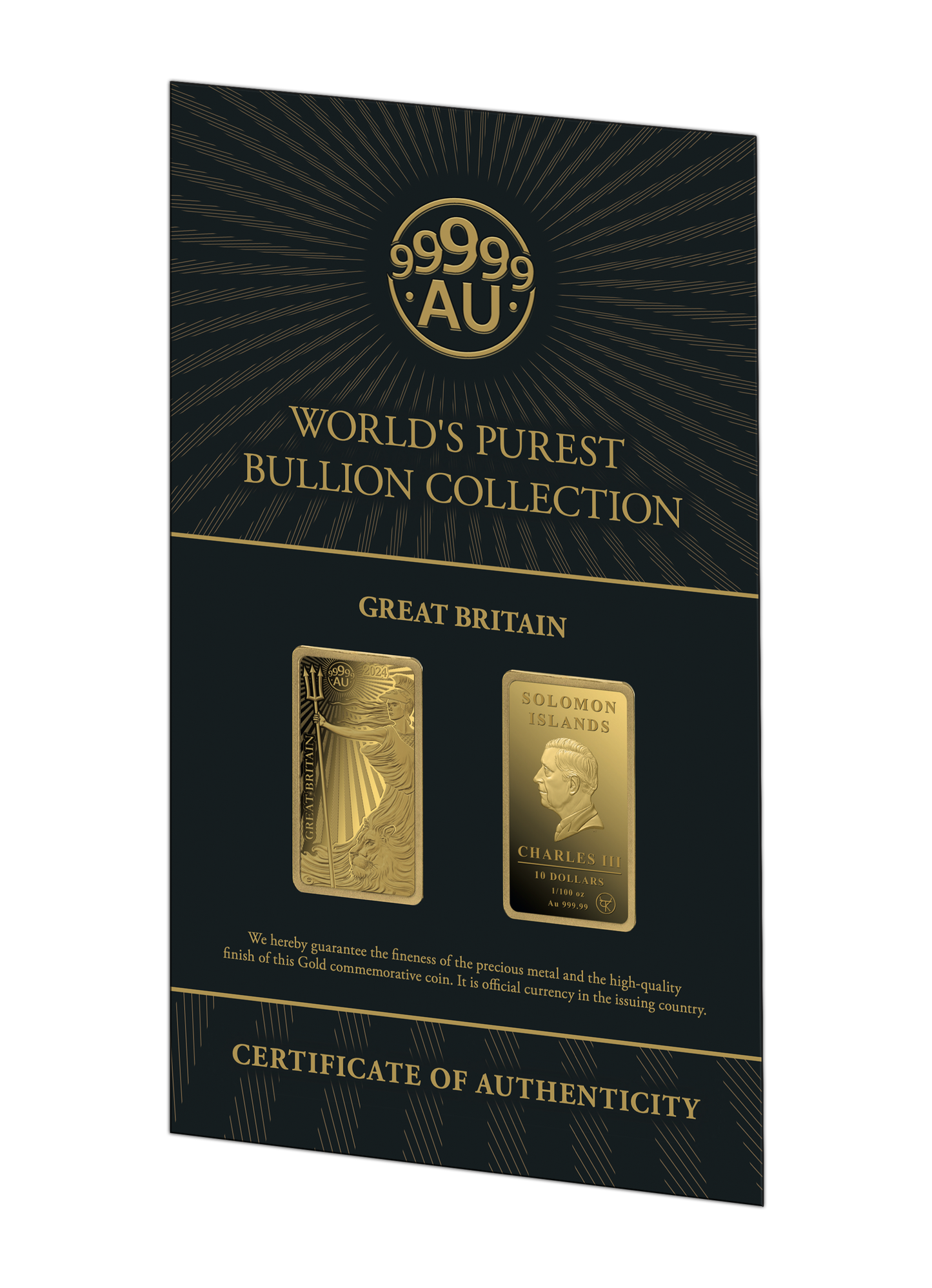 2024 Solomon Islands World's Purest Bullion Libertad 1/100 oz Proof Gold Bar