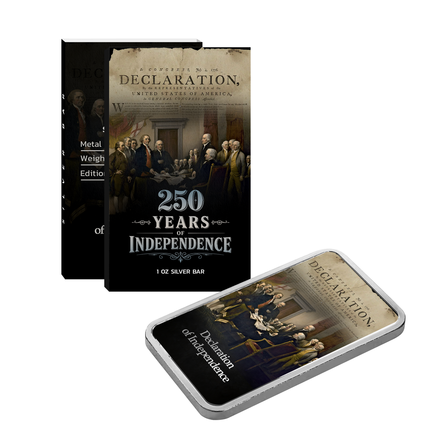 250 Years of Independence 1 oz Silver Series - Declaration of Independence - CoinsTV