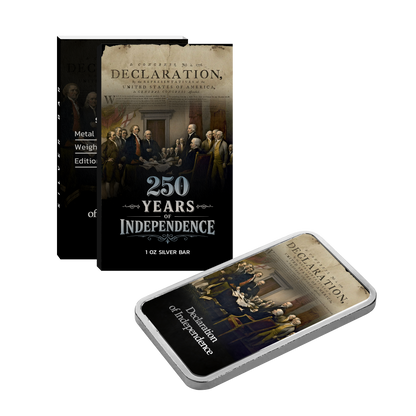 250 Years of Independence 1 oz Silver Series - Declaration of Independence - CoinsTV