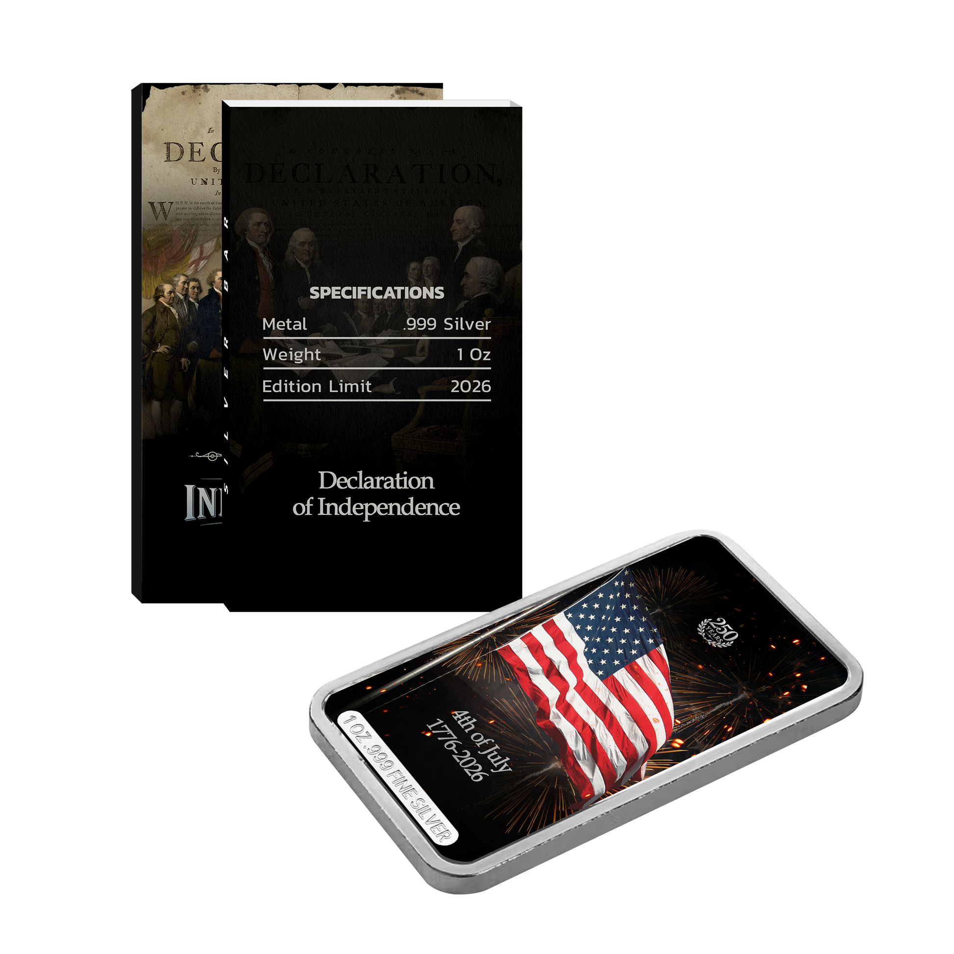 250 Years of Independence 1 oz Silver Series - Declaration of Independence - CoinsTV