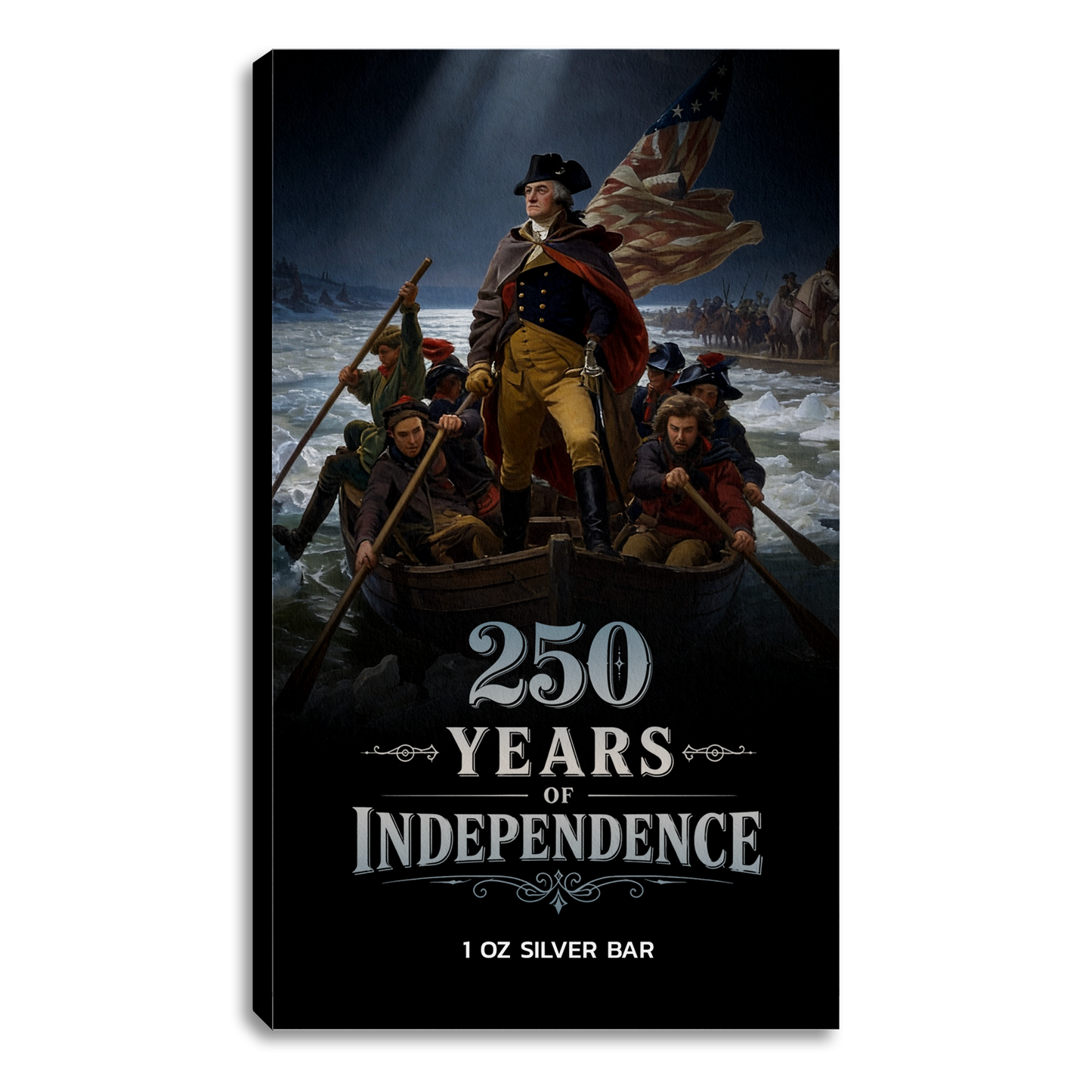 250 Years of Independence 1 oz Silver Series - Washington Crossing the Delaware - CoinsTV