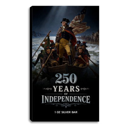 250 Years of Independence 1 oz Silver Series - Washington Crossing the Delaware - CoinsTV
