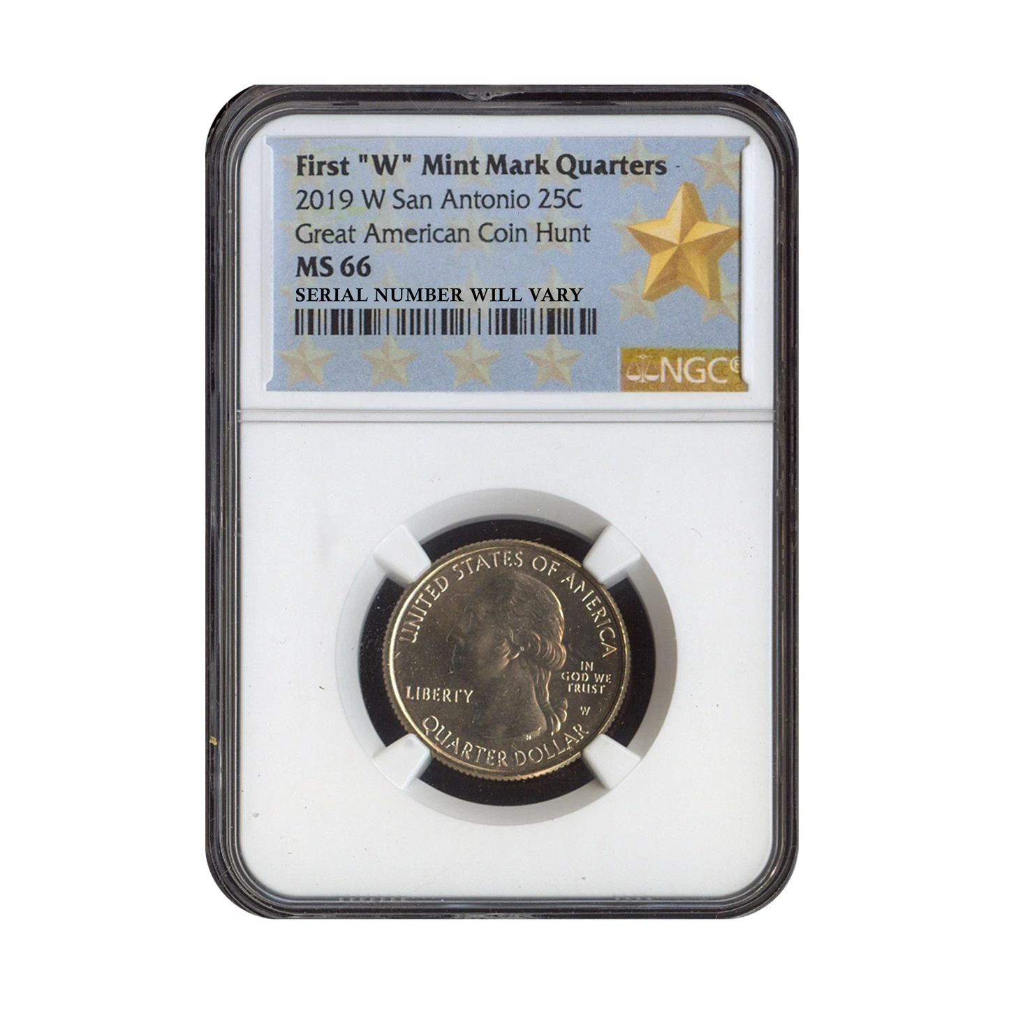 2019 San Antonio Missions Quarter Dollar West Point - Great American Coin Hunt - NGC Star Label MS66 - CoinsTV