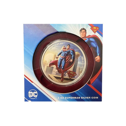 2023 Barbados Superman Man of Steel 3 oz Silver Coin - CoinsTV