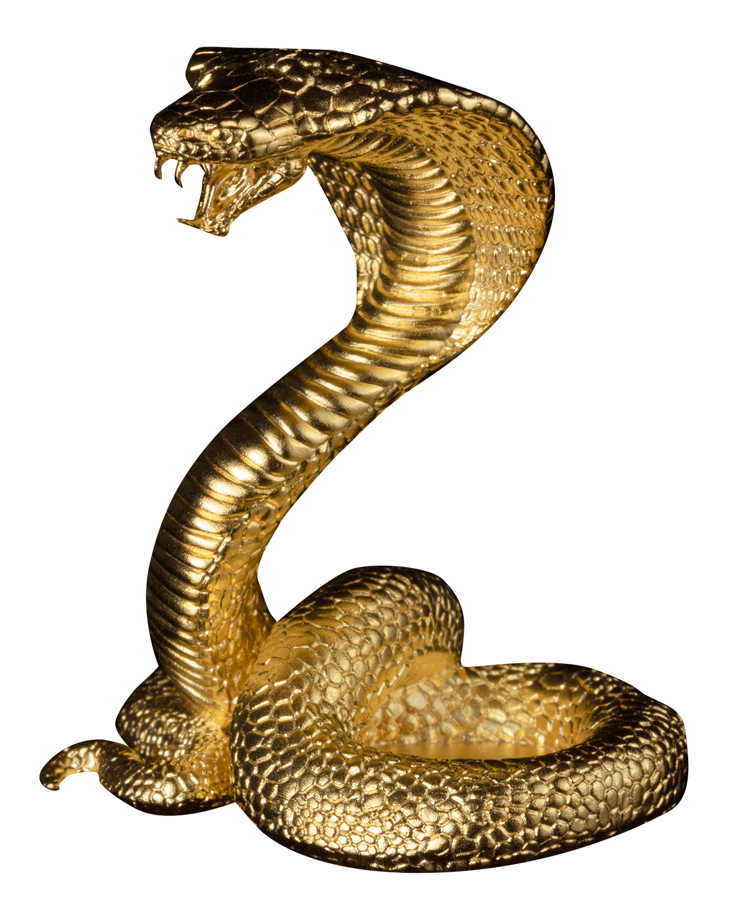 2025 3 oz Silver Snake 3D King Cobra 24K Gold Plating - CoinsTV
