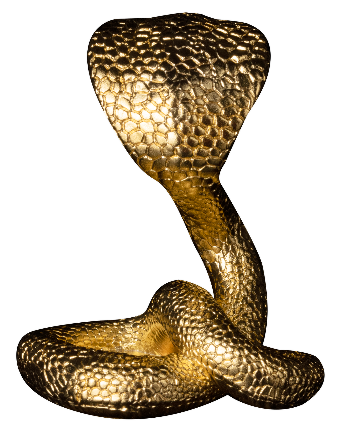 2025 3 oz Silver Snake 3D King Cobra 24K Gold Plating - CoinsTV