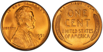 1951-S Lincoln Wheat Cent Uncirculated - CoinsTV