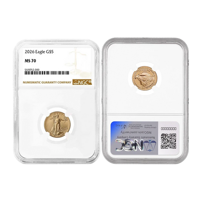 2026 $5 Gold Eagle 1/10 oz Gold - NGC MS70 Brown Label