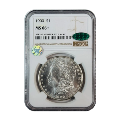 1900 Morgan Silver Dollar Philadelphia - NGC MS66+ CAC Sight White - CoinsTV