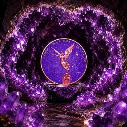 2024 Mexico Libertad Royal Amethyst Edition 1 oz Silver Coin