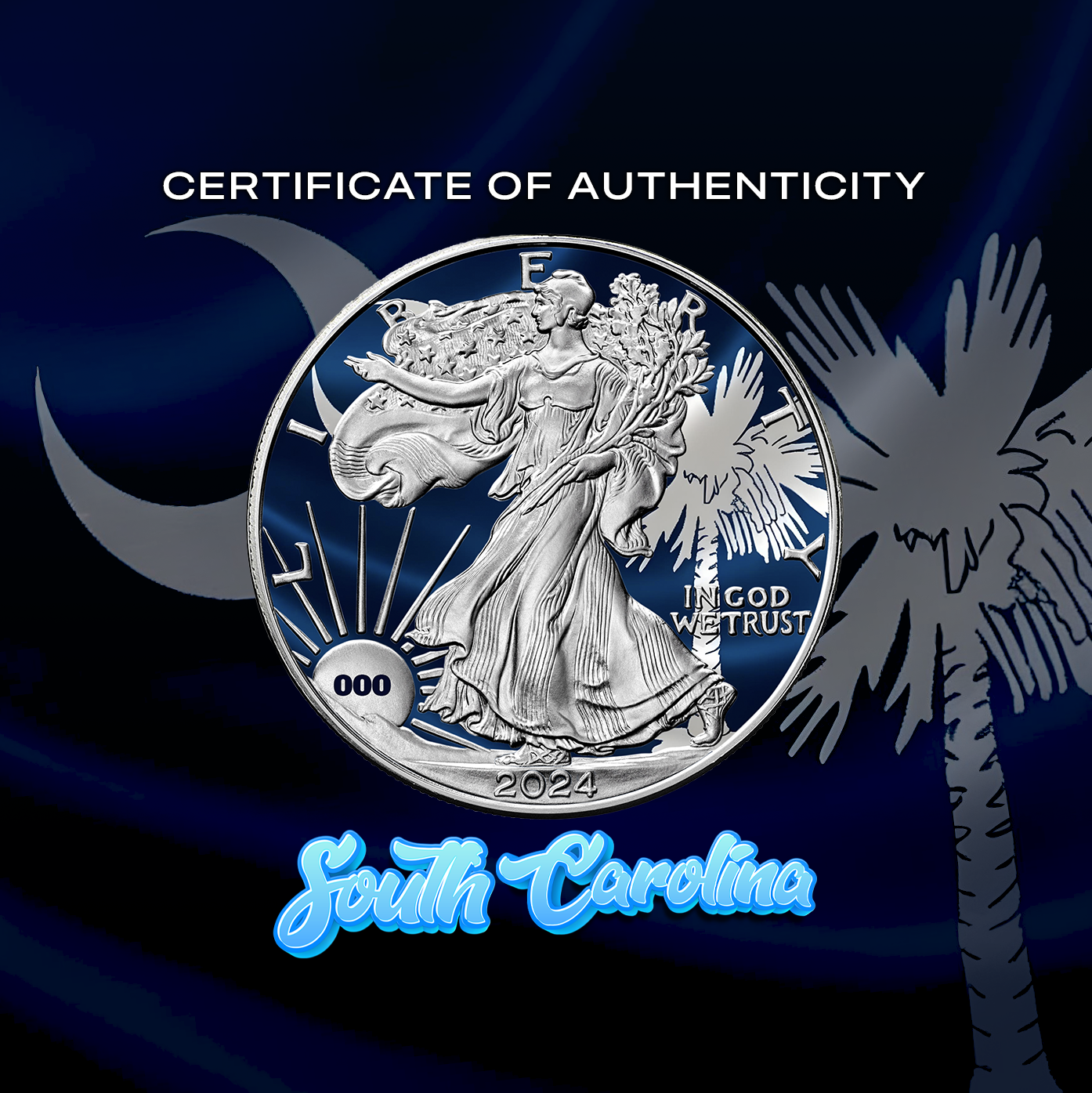 2024 State Flags Silver Eagle - South Carolina Limited Edition - CoinsTV