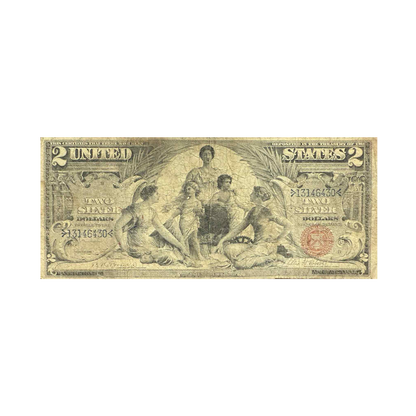 1896 $2 Educational Silver Certificate Note - CoinsTV