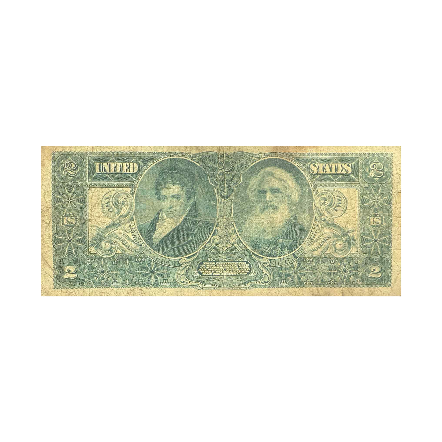 1896 $2 Educational Silver Certificate Note - CoinsTV